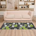 thumbnail image 2 of Yayeee Runner Rug for Bedroom 2'x6' Machine Washable Hallway Non Slip Mat, White Flower Pattern, 2 of 8