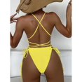 thumbnail image 4 of ZPAQI Womens One Piece Swimsuit Plunge Neck Tummy-Control Bathing Suits Beachwear, 4 of 16