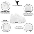 thumbnail image 2 of Windsor Smith Womens White Chunky Leather Platform Trainers Sneakers - Swerve, 2 of 9