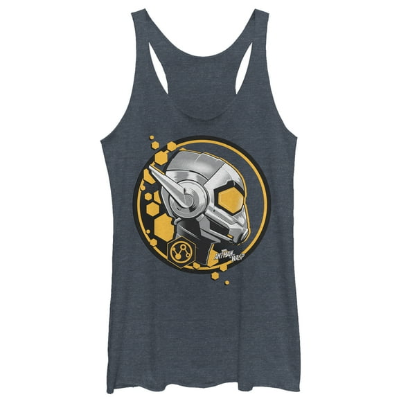 Women's Marvel Ant-Man and the Wasp Hope Stamp  Racerback Tank Top Navy Blue Heather X Small