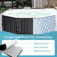 thumbnail image 4 of Outdoor Inflatable Hot Tub for 6 to 8 Person Polygon - 77"L Portable Hottub Spa with Pool Heater, Blow Up Spa Bathtub with 130 Soothing Bubble Air Jets, Cover, 2 Filter, 240 Gallon, 4 of 9