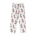 thumbnail image 2 of Vsdgher Flamingos Tribal Print Mens Pajama Pants Sleep & Lounge Pants, PJ Bottoms With elastic waistb and Pockets, 2 of 5