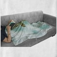 thumbnail image 6 of Turtle Soft Flannel Fleece Throw Blanket, Baby Turtle Swimming in Abstract Waters Serene Nature Picture, Cozy Plush for Indoor and Outdoor Use, 50" x 70", Pale Coffee Seafoam, by Ambesonne, 6 of 6
