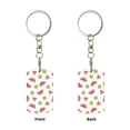 thumbnail image 2 of Goofa Watermelon And Kiwi Printed Rectangular Metal Keychain Bag Charm Floral Charm for Purse Keys Metal Keyring Gift for Women Accessories, 2 of 7