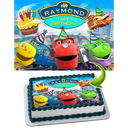 Chuggington Edible Cake Topper Personalized Birthday 1 4 Sheet