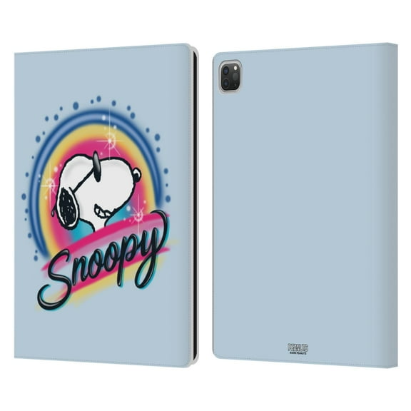 Head Case Designs Officially Licensed Peanuts Snoopy Boardwalk Airbrush Colourful Sunglasses Leather Book Wallet Case Compatible with Apple iPad Pro 12.9 (2020 / 2021)