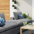 thumbnail image 4 of Modular Lounge Sectional Deep Sofa Set, Sunbrella, Grey Gray, Fabric, Modern Contemporary, Outdoor Patio Balcony Cafe Bistro Garden Furniture Hotel Hospitality, 4 of 10