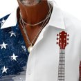 thumbnail image 4 of Erwazi Men’s Button Down Shirts Summer Short Sleeve Printed Collared 4th of July Mens Tops, 4 of 5