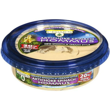 Cedar's: Smooth N' Creamy Artichoke Spinach Hommus, 12 Oz