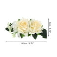 thumbnail image 2 of Unique Bargains 1 Pc Women's Styling Simulated Flowers Hair Clips Comb for Parties Beige Polyester Fabric Iron, 2 of 4