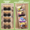 thumbnail image 5 of 3 Pack Extra XXX-Large Long Boots Storage Organizer 17.7" x 13'' x 13'' Stackable Shoe Rack Clear Handbag Organizer for Closet Acrylic Display Case with Magnetic Lid Transparent Storage Box for Purse, 5 of 6