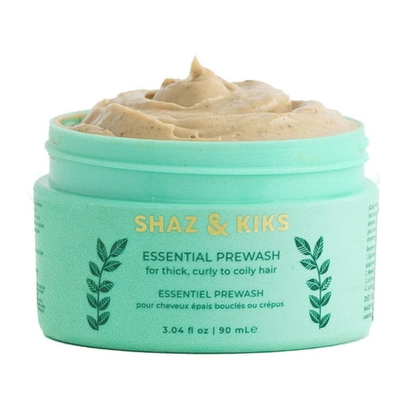 SHAZ & KIKS Essential Prewash Mask for Thick, Curly to Coily Hair | Scalp & Hair Mask with 35  Essential Nutrients to Build Long-term Health | Stimulate Growth & Moisturize Dry Scalp & Curls, 3.04 oz
