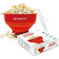 thumbnail image 1 of Collapsible Silicone Microwave Hot Air Popcorn Popper Bowl With Lid and Handles - Red, 1 of 7