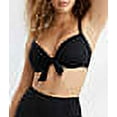 thumbnail image 3 of Women's Pour Moi 28300 Madrid Lightly Padded Underwire Front Tie Swim Top (Black 34E), 3 of 3