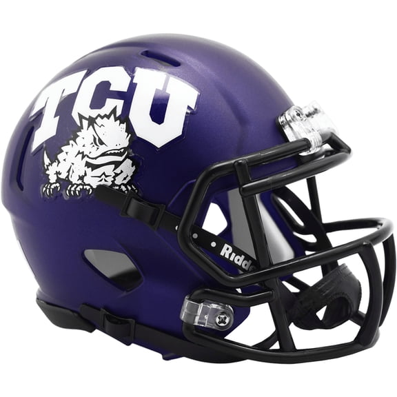 Texas Christian Horned Frogs TCU Satin Purple Riddell NCAA Speed Mini Helmet
