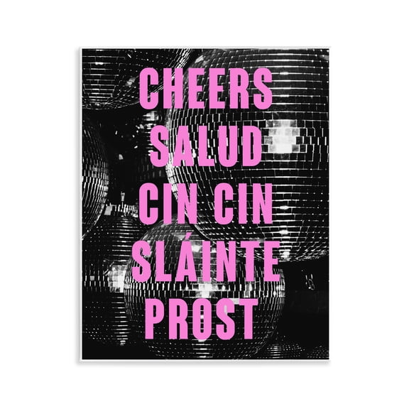 Stupell Industries Cheers Various Languages Food & Beverage Painting Unframed Art Print Wall Art, 11 x 14