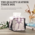thumbnail image 4 of Purple Vines Tissue Box Cover Leather Square Rectangle Tissue Box Holder for Bathroom Living Room Desk Office Decor, 4 of 7