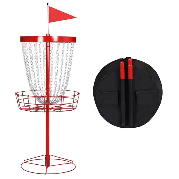 24 Chain Portable Disc Golf Basket Target Metal Practice Basket with