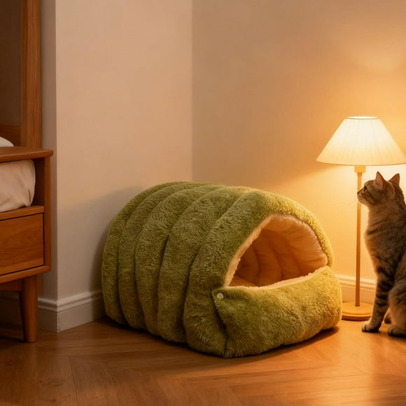 Cama para gatos, casa para mascotas, extraíble, cómoda, para invierno, , nido para gatos, para gatitos, perros pequeños, gatos, relajante. L