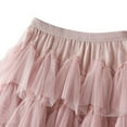 thumbnail image 5 of PMVFHDE Womens High Waist Mesh Ruffle Long Skirts For Women Calf Length Chiffon Pleated A Line Tutu Maxi Skirts For Women Pink, 5 of 8