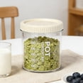 thumbnail image 1 of shyuyusa Airtight Transparent Grain Storage Canister, Press Type Sealing Lid Structure, Visual Clear Body, Efficient Moisture Protection Container for Kitchen Dry Goods and Cereals, 1 of 1