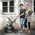 thumbnail image 4 of hauck Uptown Deluxe Stroller with Cup Holder and Canopy, Melange Black, 4 of 10