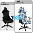 thumbnail image 4 of Jiueut Turtle Starfish Print Gaming Chair Cover Set of 4, Washable Computer Chair Slipcovers Thick High Back Chair Slipcover with Elastic Bottom Universal Desk Chair Seat Protector, 4 of 7