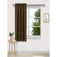 thumbnail image 4 of Short Blackout Curtains - Rod Pocket Room Darkening Window Drapes for Bedroom Kitchen Bathroom Basement Cafe, 1 Panels, 37.8 x 44.9 Inch, 4 of 4