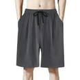 thumbnail image 1 of Aayomet Mens Shorts Casual Deep Pockets Loose Fit Casual Shorts for Running Workout Training Basketball (Dark Gray, XXL), 1 of 4