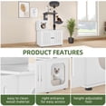 thumbnail image 6 of Uforic Cat Tree with Litter Box Enclosure, 2-in-1 Modern Cat Tower Combo, 53.5" Hidden Litter Box Furniture, White, 6 of 9