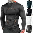 thumbnail image 3 of Sunloudy Hombres Camisa Deportiva, Cuello Redondo Manga Larga Elástico Secado rápido Tops Fitness Running Ropa Casual Sunloudy moda, 3 of 4