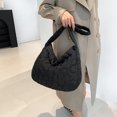 thumbnail image 4 of Bolso Hobo Plumón para Mujer Bolso Informal Ligero Bolso para Citas Diarias (negro), 4 of 9