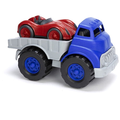 Green Toys Flatbed Truck and Race Car