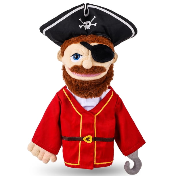 Marioneta de peluche ZJoey Pirate de 36 cm con boca móvil