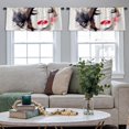 thumbnail image 4 of LALILO Kitchen Curtain Valance Woman Fashion Fashion Artist Rod Pocket Window Curtain 52"x 18" Set of 2, 4 of 5