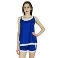 thumbnail image 1 of Bimba Women Shorts Vest Top Nigthwear 2 Pcs Rayon custom Set With Lace, 1 of 7