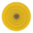 thumbnail image 2 of JSP®SPECIAL MUSLIN BUFF CHEMKOTE WITH SHELLAC CENTERS YELLOW 5 INCH DIAMETER X 45, 2 of 2