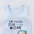 thumbnail image 5 of KPOPLK Infant Newborn Baby Boys Funny Letters Bodysuit Sleeveless Baby Casual Onesie Romper for 0 3 6 9 12 18 Months Size 12-18 Months,Sky Blue, 5 of 5