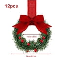 thumbnail image 2 of Mini corona de hojas verdes con encanto navideño ancho para gabinetes de cocina que crea una apariencia resistente y estéticamente agradable. Ratán, estilo 3, 2 of 8