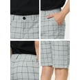 thumbnail image 6 of INSPIRE CHIC Men's Summer Plaid Shorts Slim Fit Dress Checked Short Pants, 6 of 6
