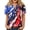 04-Dark Blue, variant on 250th Anniversary USA Polo Shirt for Women, 4th of July Patriotic Short Sleeve Henley Button Down Tops for Independence Day