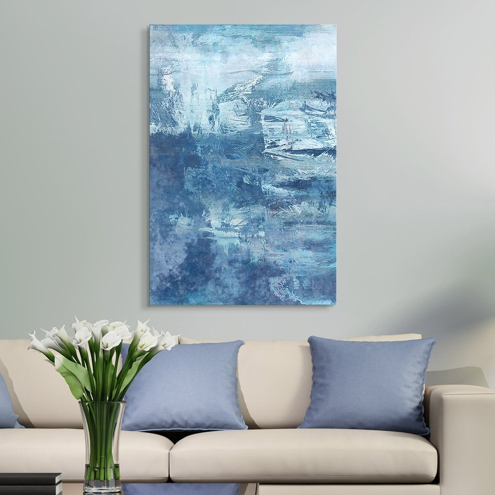 Wall26 Abstract Blue Artwork Gallery Canvas Art Wall Decor 32"x48