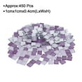 thumbnail image 3 of 380g Crystal Glass Mosaic Tiles, 1 cm Square Mosaic Tiles Bulk for Craft DIY Hobbies Art Project Purple Series, 3 of 6