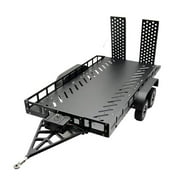 Bold RC 1-10 Scale Full Metal Black Trailer with LED Lights