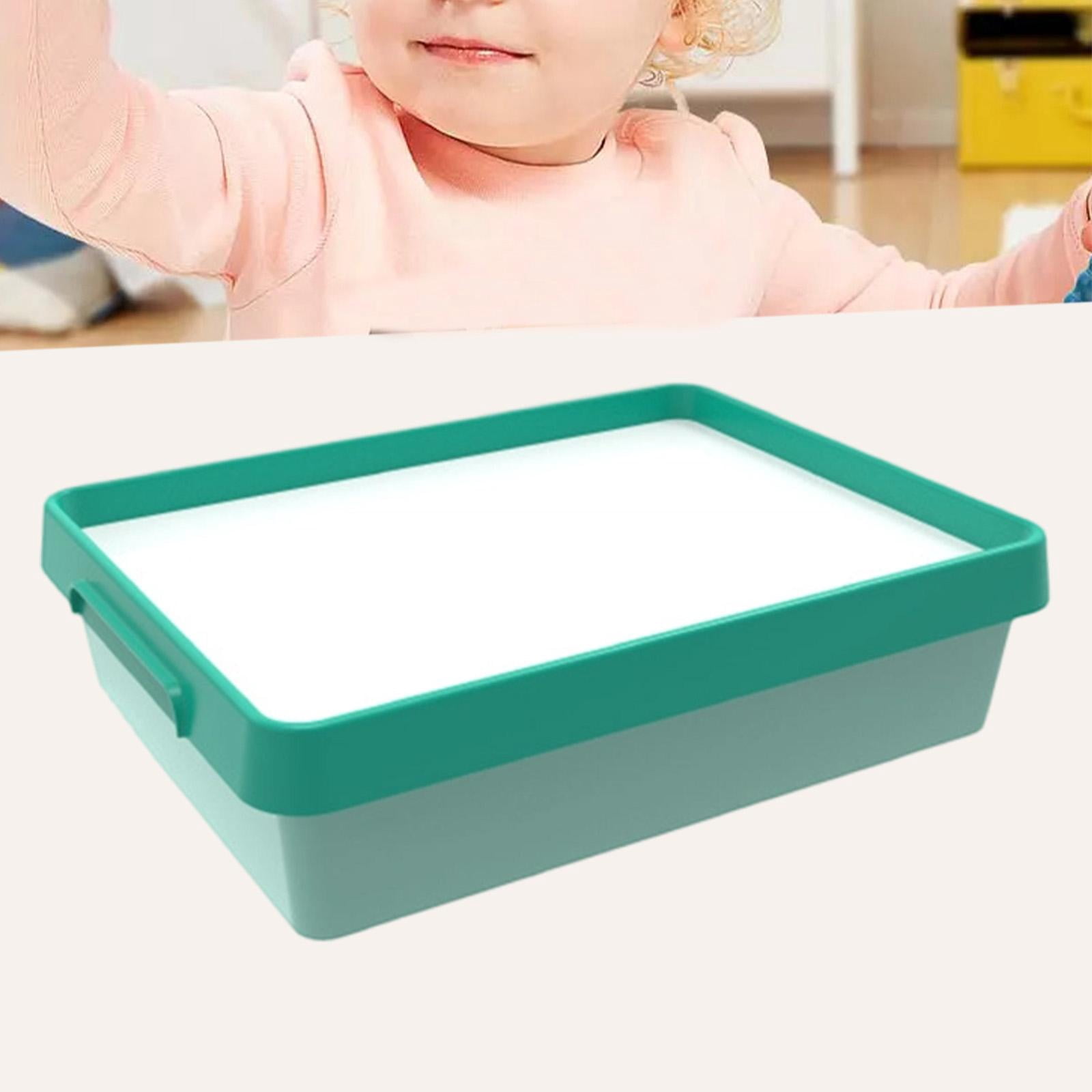 LeeQinersw Sand Painting Light Box Boys Girls Color Shape Cognition Sensory Light Table Green