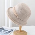 thumbnail image 4 of CoCopeaunts Bucket Hats for Women Small Roll-up Brim Girl Fisherman Hat Fashion Simple Splicing Cloth Basin Hat Vintage Leisure, 4 of 8