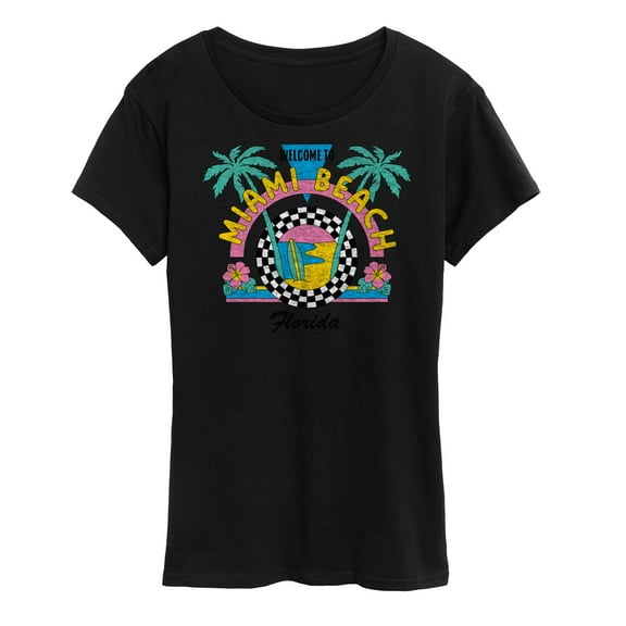 Instant Message - Welcome To Miami Beach - Women's Short Sleeve Graphic T-Shirt