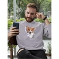 thumbnail image 2 of Cute Corgi Peeking Through Sweatshirt Men -Image by Shutterstock, Male x-Large, 2 of 4