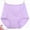 Purple, variant on Pitauce Women Plus Size Cotton Underwear High Waisted Stretch Briefs Soft Breathable Full Coverage Panties XL-6XL