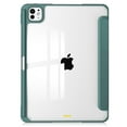 thumbnail image 5 of Allytechgroup iPad Pro 11 M4 2024 Case with Pencil Holder, Clear Back Cover Auto Sleep Wake Protective Trifold Stand Shockproof Slim Fit Case for Apple iPad Pro 11" 2024, Darkgreen, 5 of 8